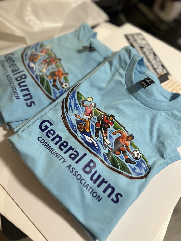 Custom printed General Burns Community Association shirts
